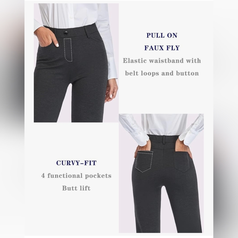 Gray Boot-Leg Pants - Picture 5 of 5
